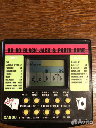 Go Go Black Jack & Poker Game. GA 900