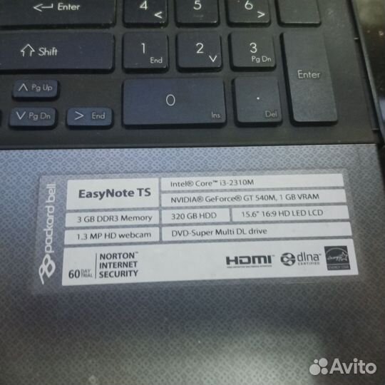 Ноутбук packard Bell