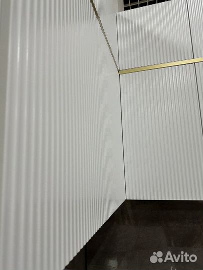 Кухня угловая Эвелин 2,33 на 1,2 метра Белая