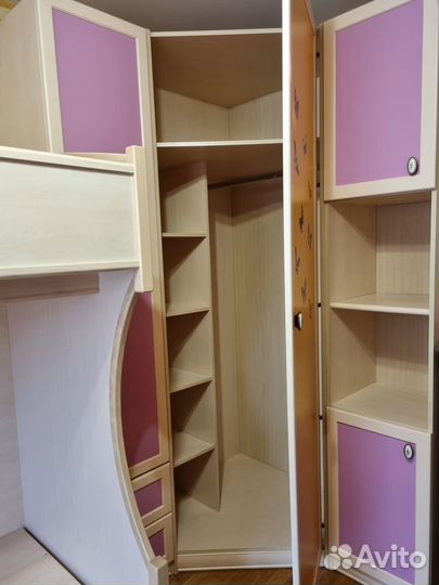 Детская мебель infiniti для девочки, 2х/яр.кровать