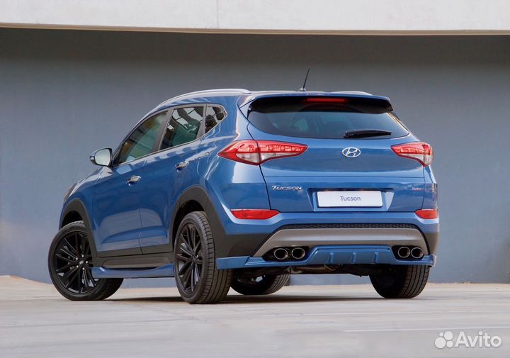Накладка заднего бампера на Hyundai Tucson