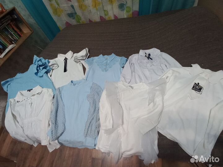 Школьная форма для девочки пакетом 140- 146 синяя