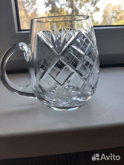 Кружка пивная хрусталь СССР 0,5 л. редкая