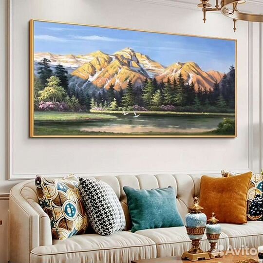 Картина маслом на холсте природа Горы