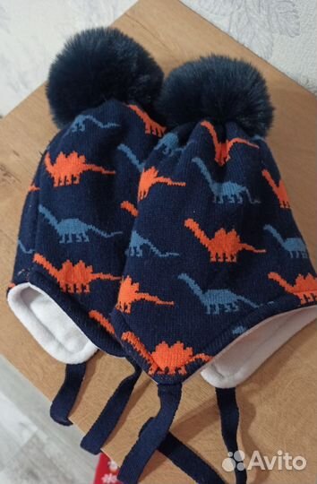 Шапка зимняя на мальчика 1-2 года