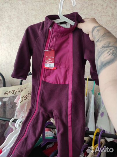 Флисовый комбинезон Decathlon, поддева 80,86,86-92