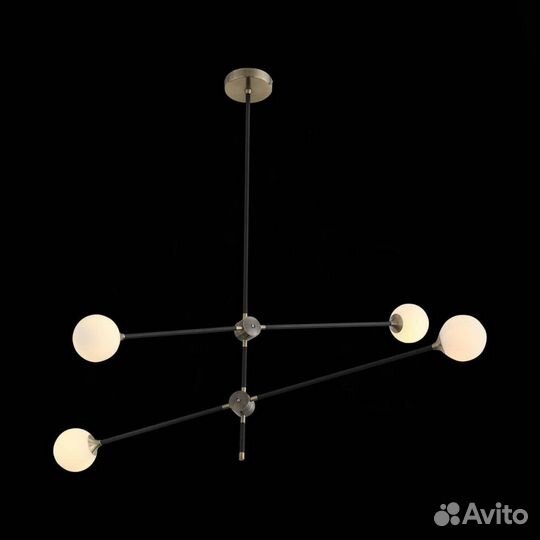 Люстра металл и стекло на кухню лофт
