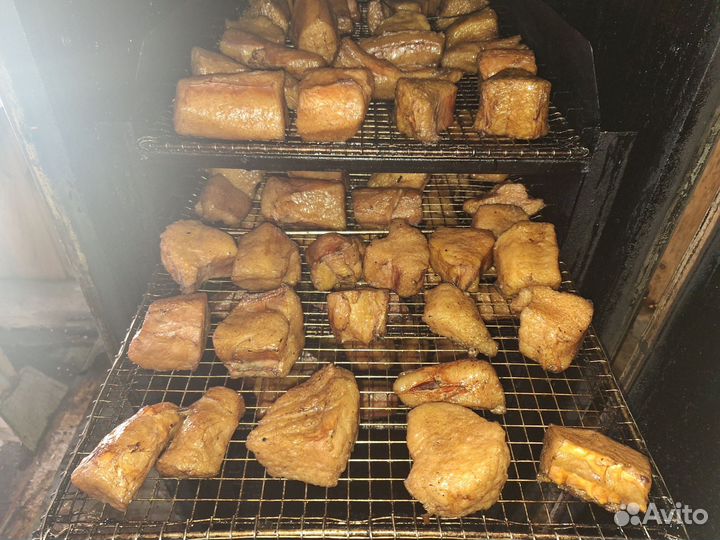 Сало конское грива горячего копчения