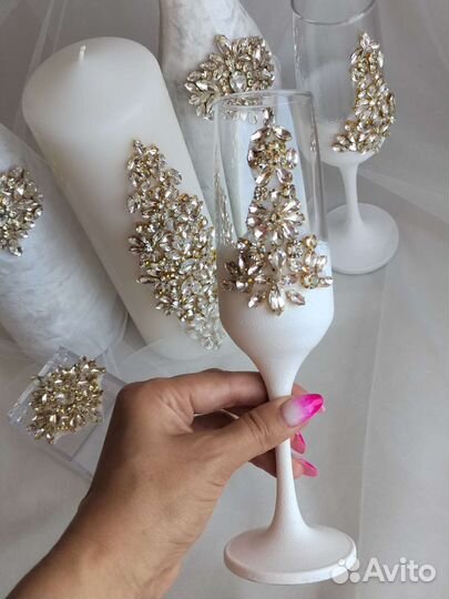 Свадебные бокалы аксессуары