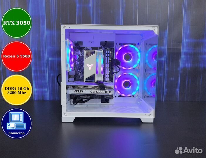 Сборки пк AMD5500-RTX3050-16DDR4-OLB0517238649-A520