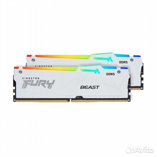 Оперативная память 64GB Kingston Fury Beast White RGB XMP KF560C40bwak2-64