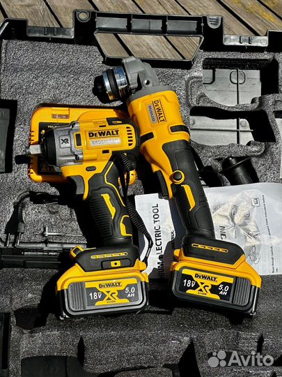 Набор 2в1 гайковерт + болгарка Dewalt