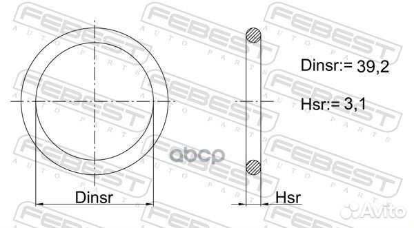 Кольцо уплотнительное системы охлаждения 39.2x3.1