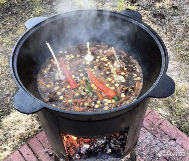 Казан чугунный 22литра, Печь в наличии