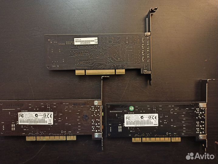Звуковые карты PCI Asus Xonar DG и Creative SB0570