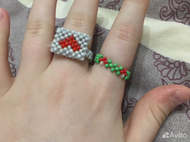 Кольца,браслеты,колье из бисера любой дизайн