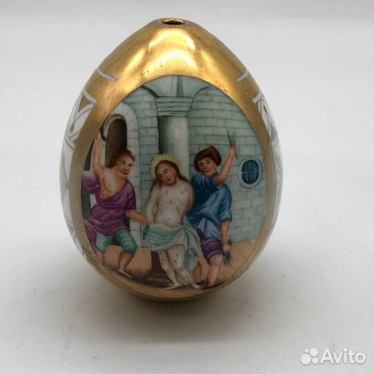Фарфоровое яйцо с библейским сюжетом, 19 век