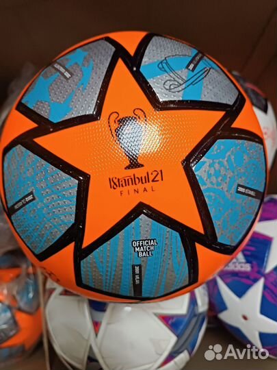 Футбольный мяч adidas лига чемпионов оранжевый