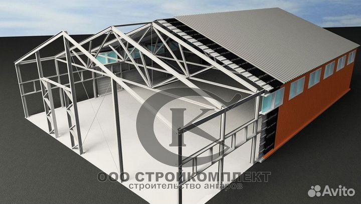 Ангары крытые токи и промышленные навесы xc1086