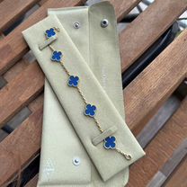 Браслет van cleef 5 мотивов золото с агатом