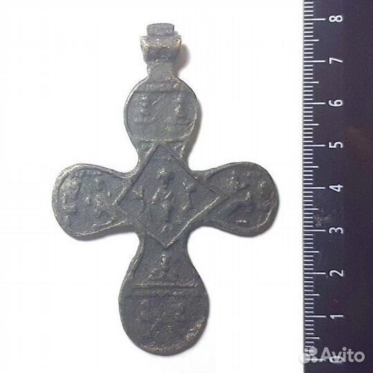 Крест распятие пропеллер. Бронза. Россия, 18 век