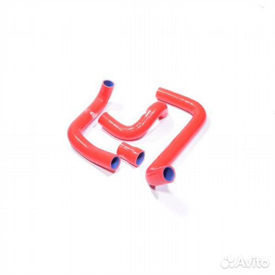 Патрубок системы охлаждения 2121 (4 шт.) (красный)