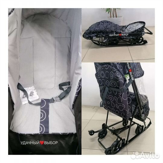 Новые санки-коляска для двойни Galaxy (в наличии)