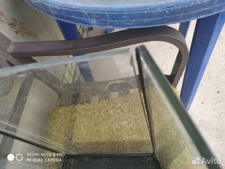 Аквариум с крышкой 90 литров под ремонт