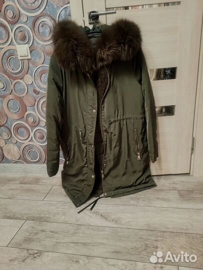 Парка с натуральным мехом 48 50