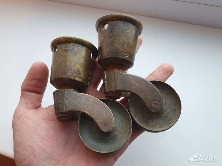 Латуные ножки с колесиками 19 век