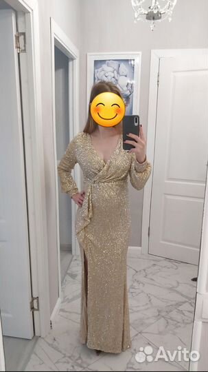 Вечернее платье в пол 42