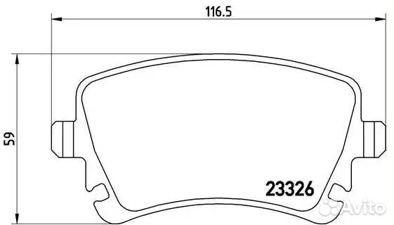 Колодки тормозные задние с датчиком VW Multivan V 03, VW Transporter V 03/ VI