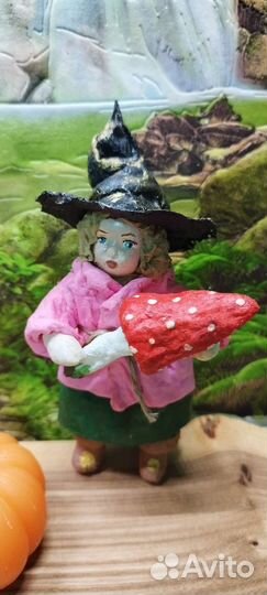 Маленькая ведьмочка Ватная игрушка