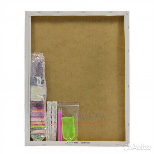 Алмазная мозаика 40x50 Букетик пионовидных роз