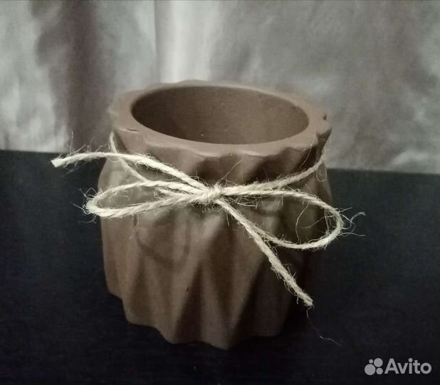 Кашпо, горшок для цветов (высота 9 см)