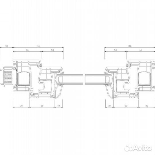 Окно пластиковое Royal Platin/40 Kupfer 600х750