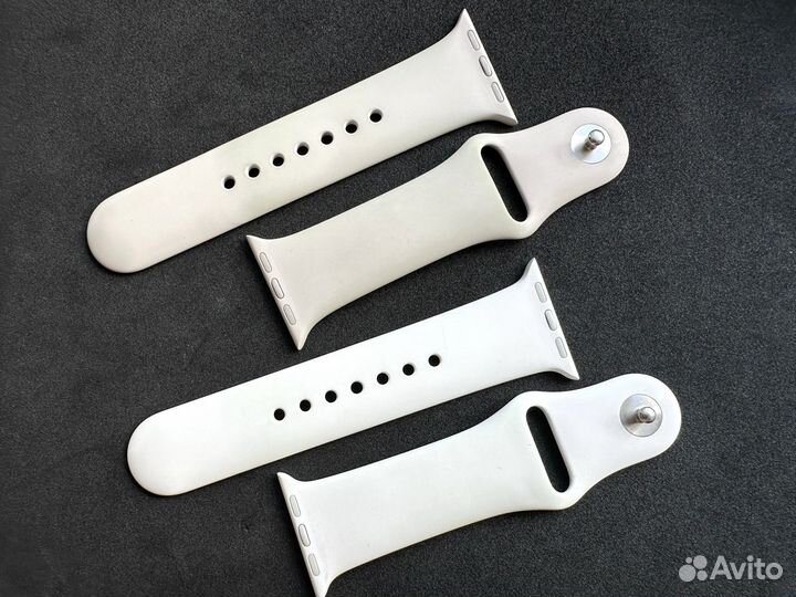 Starlight и белые ремешки apple watch 41 40mm