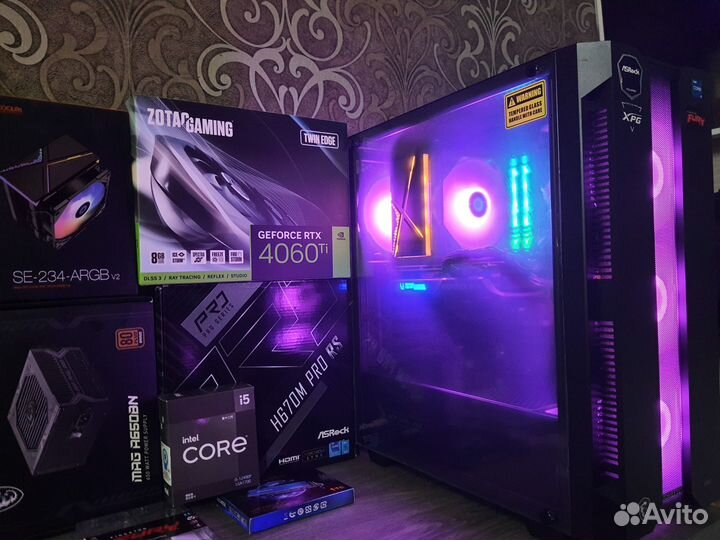 Игровой Пк RTX 4060Ti+ Core i5 12490F/H670/SSD1TB