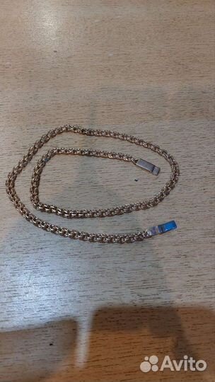 Цепь золотая мужская бисмарк