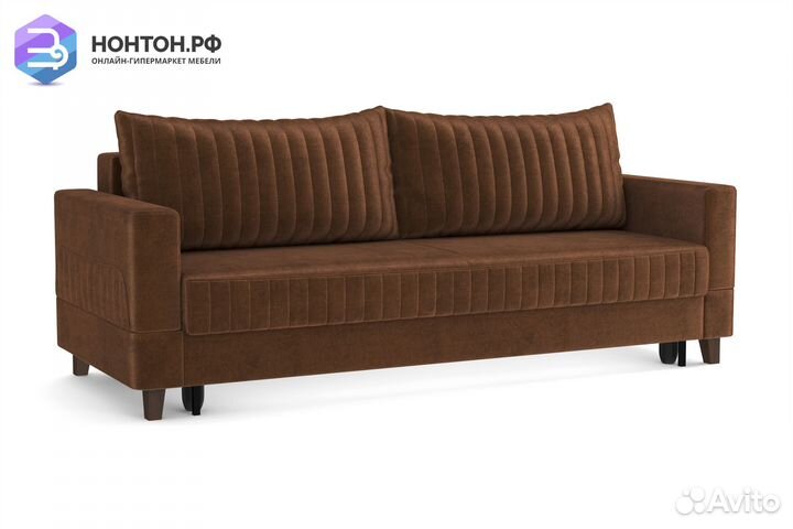 Диван выкатной евромагнат коричневый