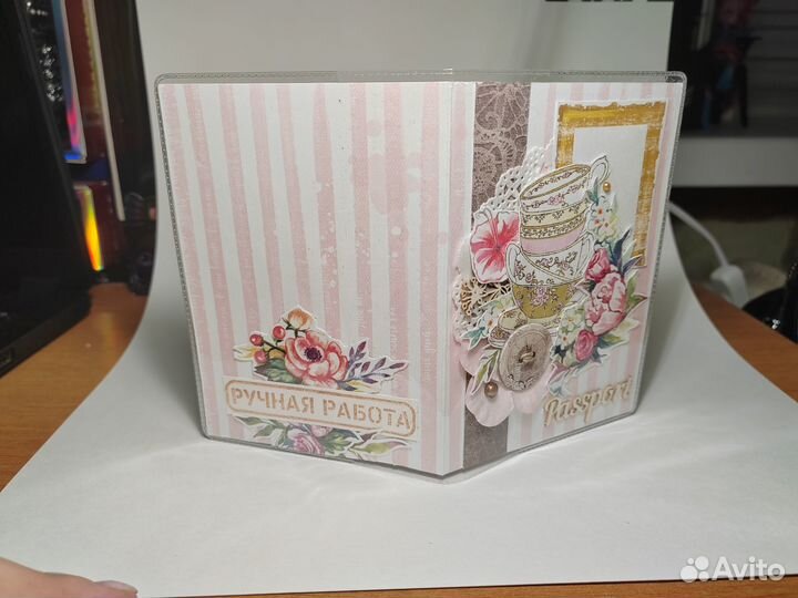 Обложка на паспорт ручной работы