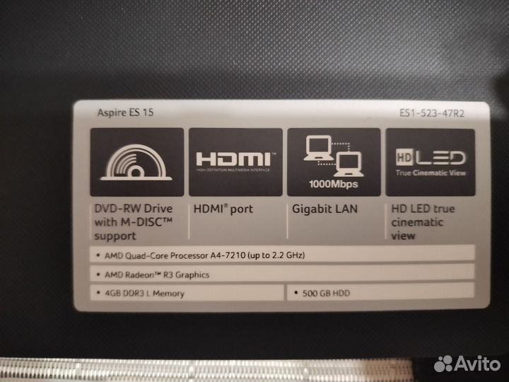 Продаю ноутбук Aspire ES1-523-47R2