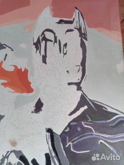 Картина - раскраска по номерам, с дефектом