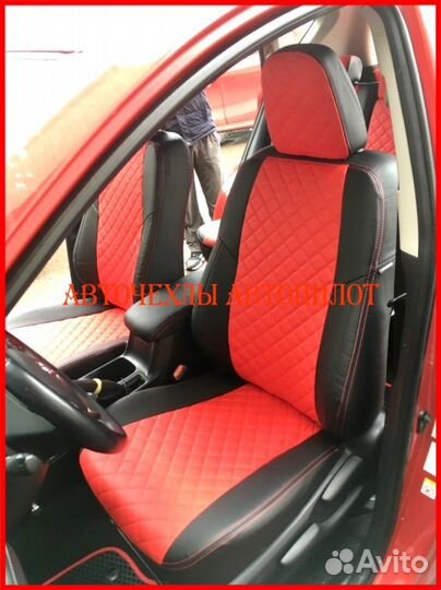 Чехлы Автопилот Toyota Rav4 4 из экокожи Ромб