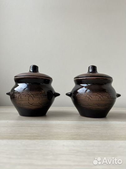 Горшочки керамические для запекания 2 штуки