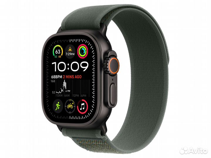 Apple Watch Ultra 2 49mm Black Titanium Green Trail