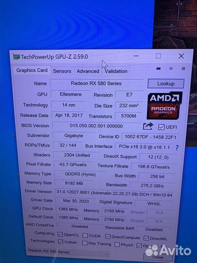 Gigabyte Rx580 Aorus Extreme