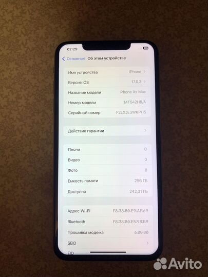 iPhone Xs Max, 256 ГБ