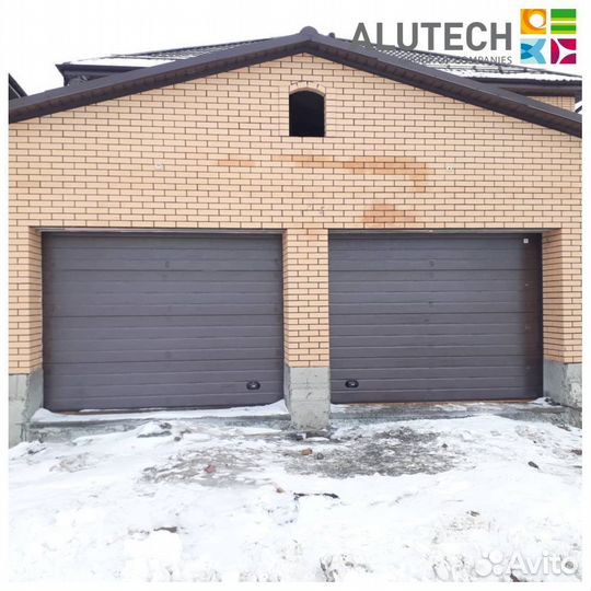 Секционные ворота для гаража alutech