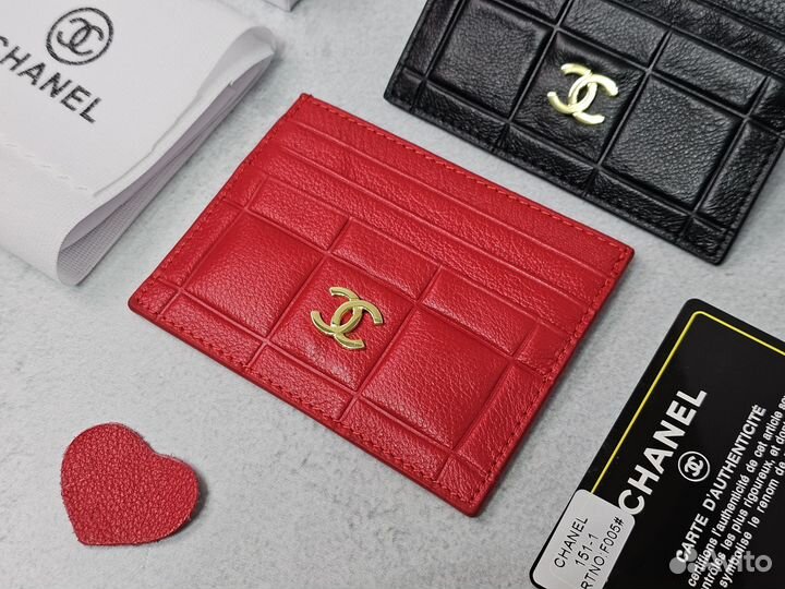 Женский Картхолдер Chanel из натуральной кожи